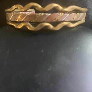 Elegant Golden brass  Wave Bracelet